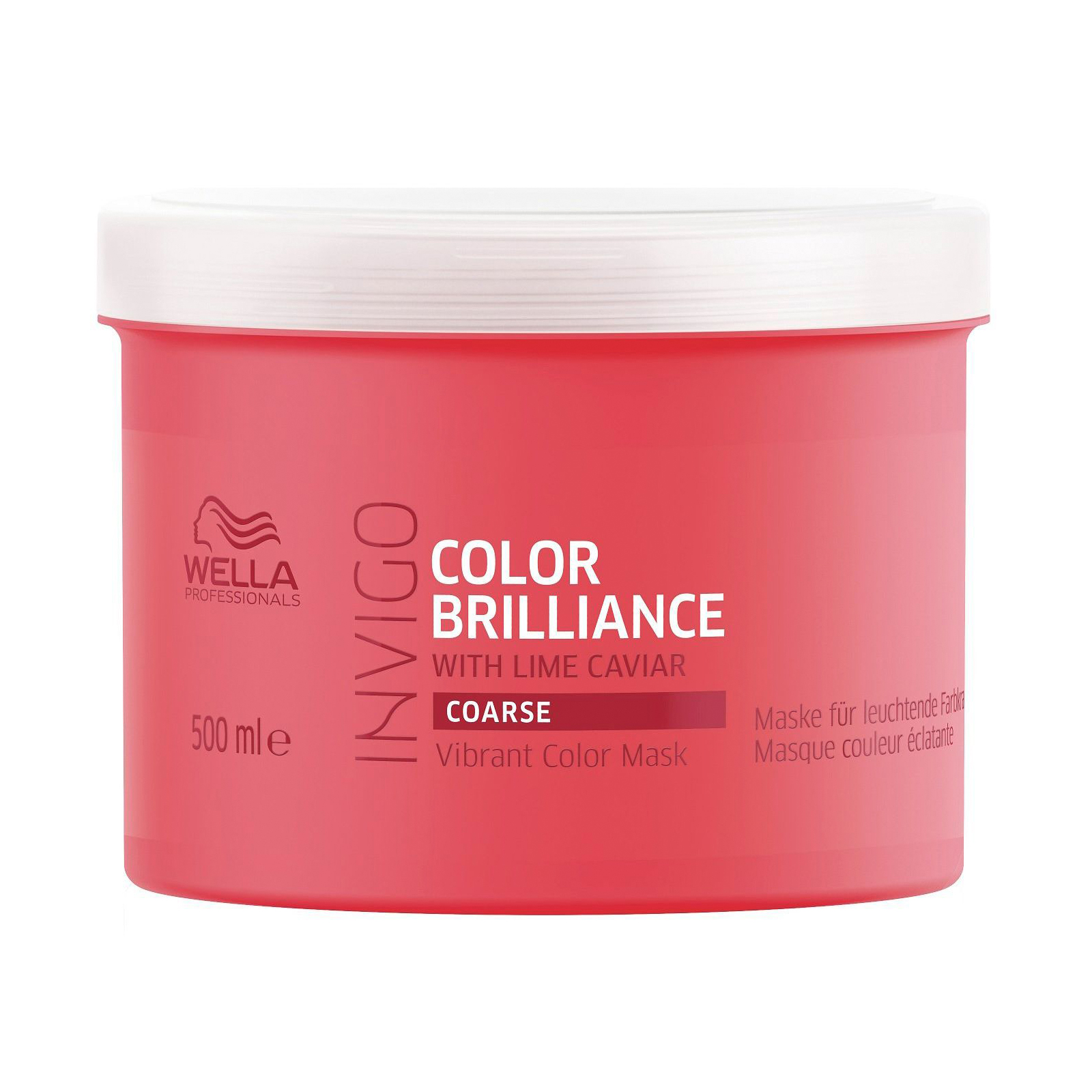 Маска Wella Professionals Invigo Color Brilliance Coarse для яскравості пофарбованого жорсткого волосся, з лаймовою ікрою, 500 мл